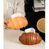 可爱创意可颂牛角包纸巾盒ins高颜值卫生间客厅轻奢摆件家用收纳