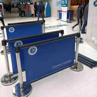 一米线栏杆围挡定制伸缩隔离带机场商场广告活动场地护栏排队围栏