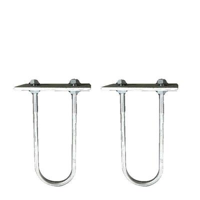 LPU-22热镀锌拉线棒U型环地锚固定电力井盖板U型拉环抱箍卡盘抱箍