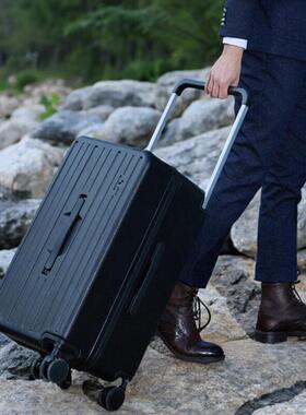 正品HandsFr箱e减e宽拉行李刹车震5轮拉杆箱双层杆防爆拉链旅行箱