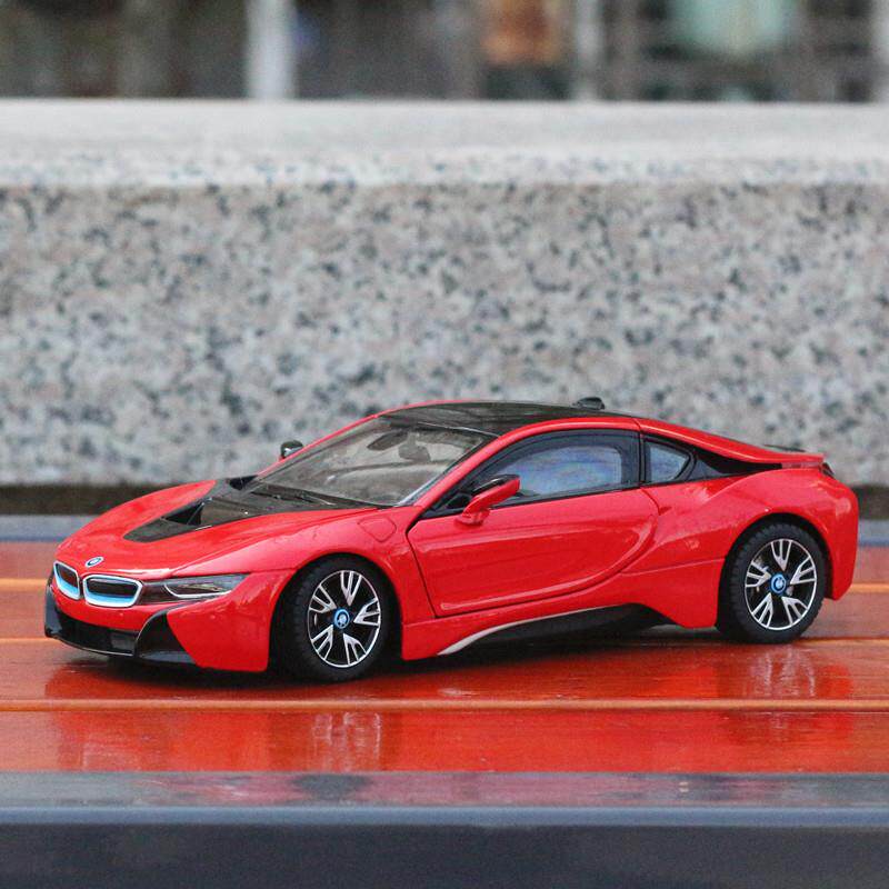 正品正版合1:2金4宝马i8三开门模原厂仿真金汽车型摆件收藏男孩属