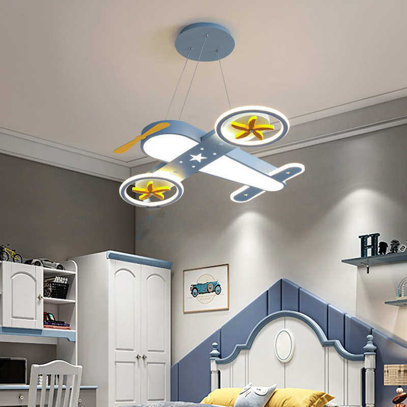 创意房间卧室飞机吊灯灯男孩灯led房吸顶灯卡通儿童灯儿童幼儿园