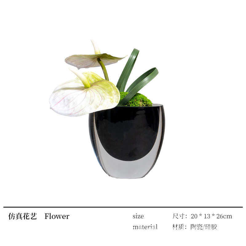 现代轻奢玻璃花器花艺摆件样板间桌面装饰花瓶酒店茶几插花装饰品,家居饰品,仿真花/假花,淘宝优惠券,粉丝福利购,淘宝优惠卷