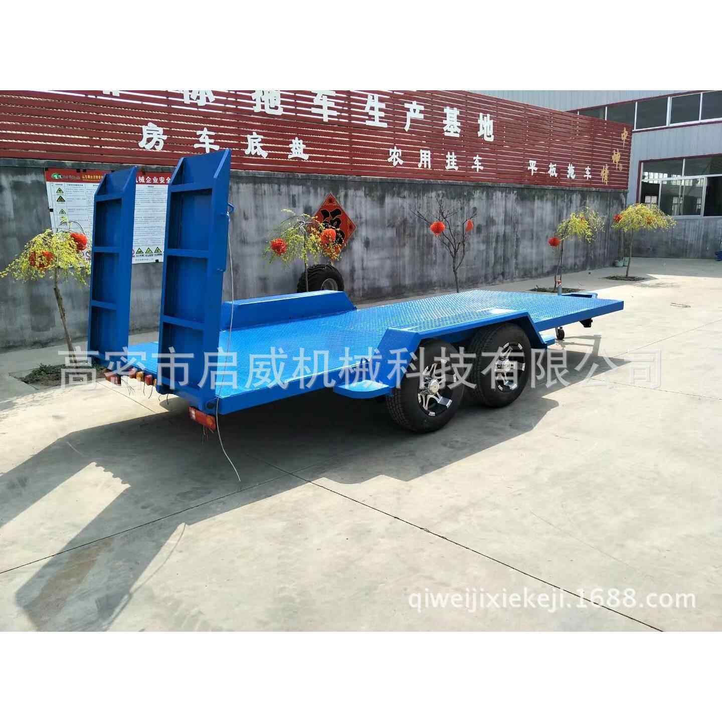 厂家供应车辆运输车欧式平板拖车中置轮胎轿车轮毂