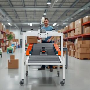 电商封箱机全自动袋装 纸箱胶带一字