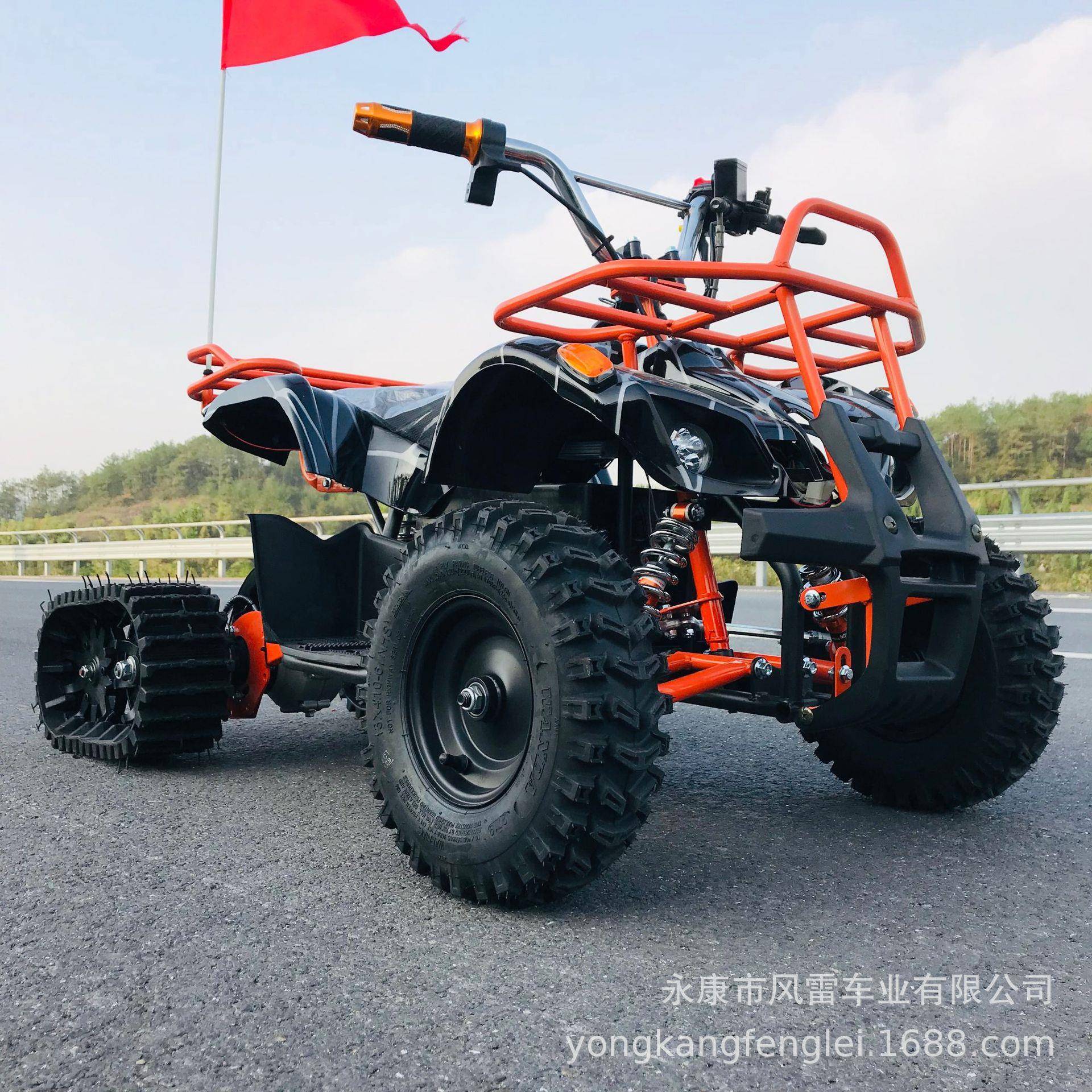 小小公牛电动款雪地履带沙滩车履带四轮越野摩托景区雪场场地出租