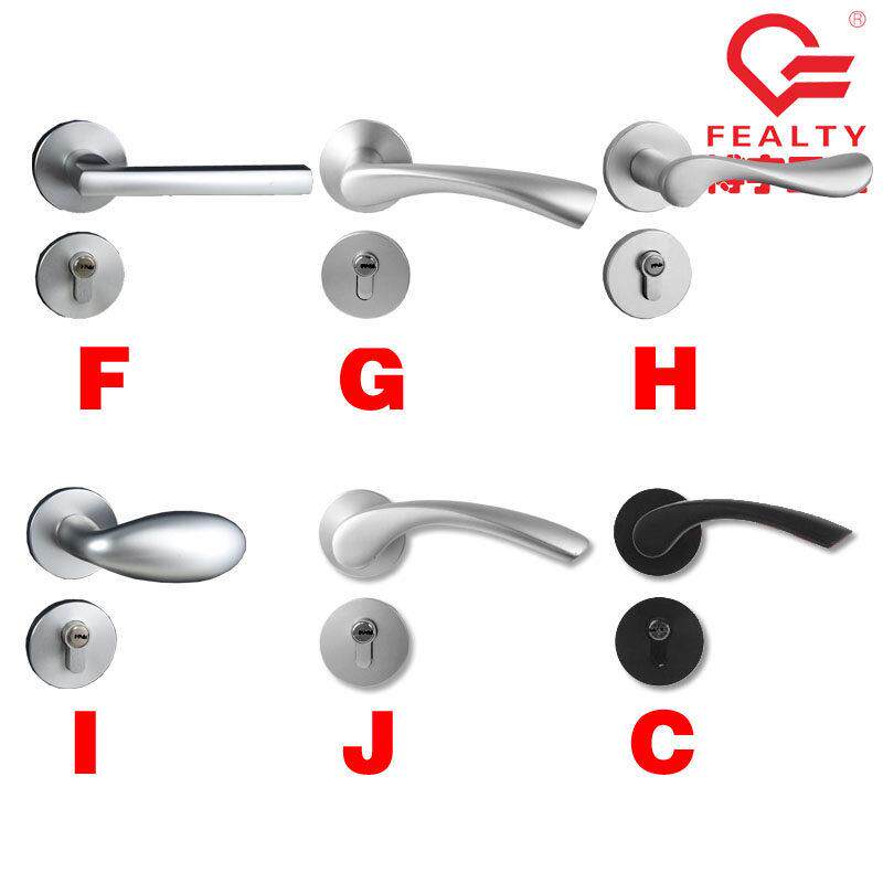 欧式两件式锁雅白色太空铝门锁实木门把手锁 室内房门锁 执手门锁