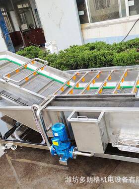 气泡清洗机超声波商用大型滚动式清洗设备食品厂加工用果蔬清洗器