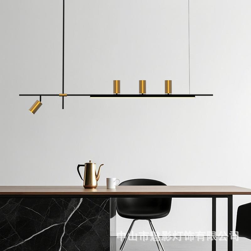 设计师店款家用餐厅吧岛台长条吊灯意式极简200创台现代商前台吊