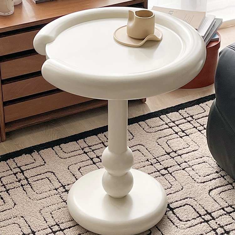 法式奶油风沙发边几小户型客厅角几简约床头边桌茶几现代阳台茶桌
