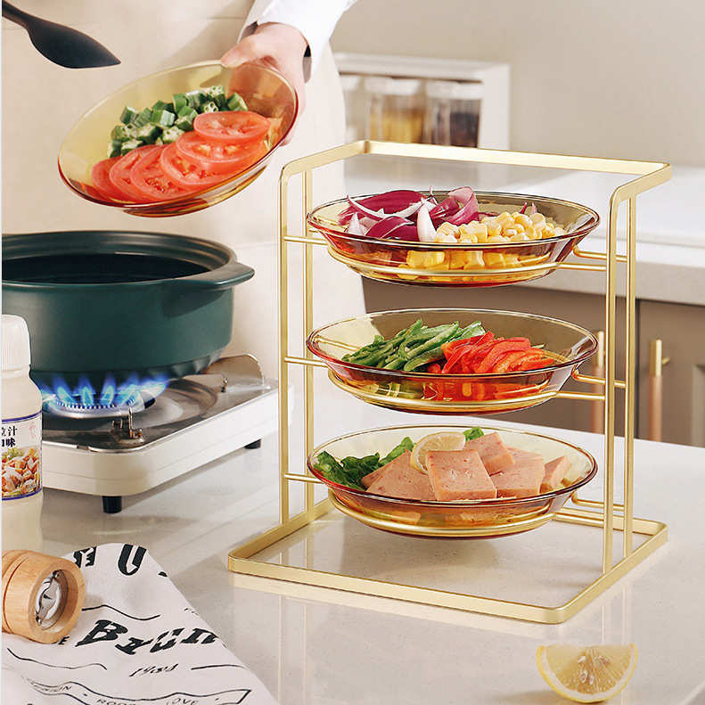 厨房多层备菜盘家用多功能火锅菜盘菜品摆盘配菜盘子置物架子