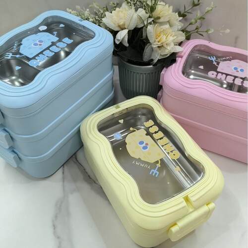 Trending multi-layer student lunch box, made of stainless st
