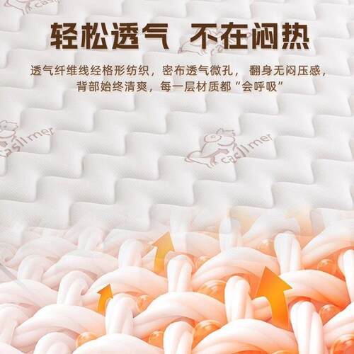 弹簧床垫子家庭用卧室乳胶软租房专用20cm厚四季通用席梦思