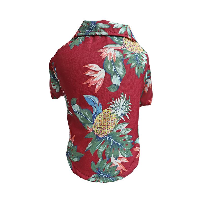 宠物小型犬衬衫夏威夷花衬衣金毛拉布拉多薄款服饰阿拉斯加哈士奇