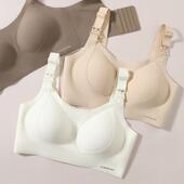 哺乳内衣防下垂聚拢产后哺乳专用孕期文胸固定杯母乳无痕夏季 薄款