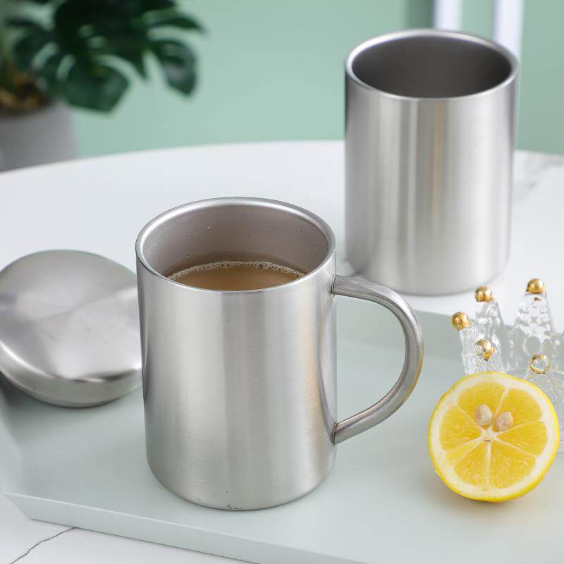304不锈钢冷饮杯单层带手柄 防摔饮水杯啤酒杯漱口杯喝水杯子茶杯