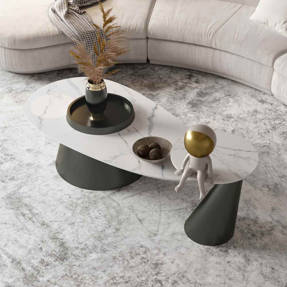 意极简岩板茶几式客厅轻奢现组代储物高端设计GYS师家用不钢锈茶