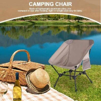 Outdoor Portable Compact Chair Iron Pipe Camping Folding