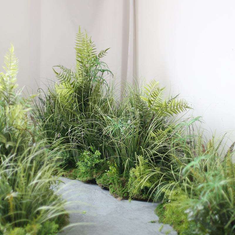 野花仿真青苔草丛造景室内植物软装花艺橱窗庭院水池野草景假绿植
