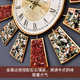 时钟装 彩石家居中式 饰挂件仿古挂表 复古创意静音挂钟客厅个性 美式