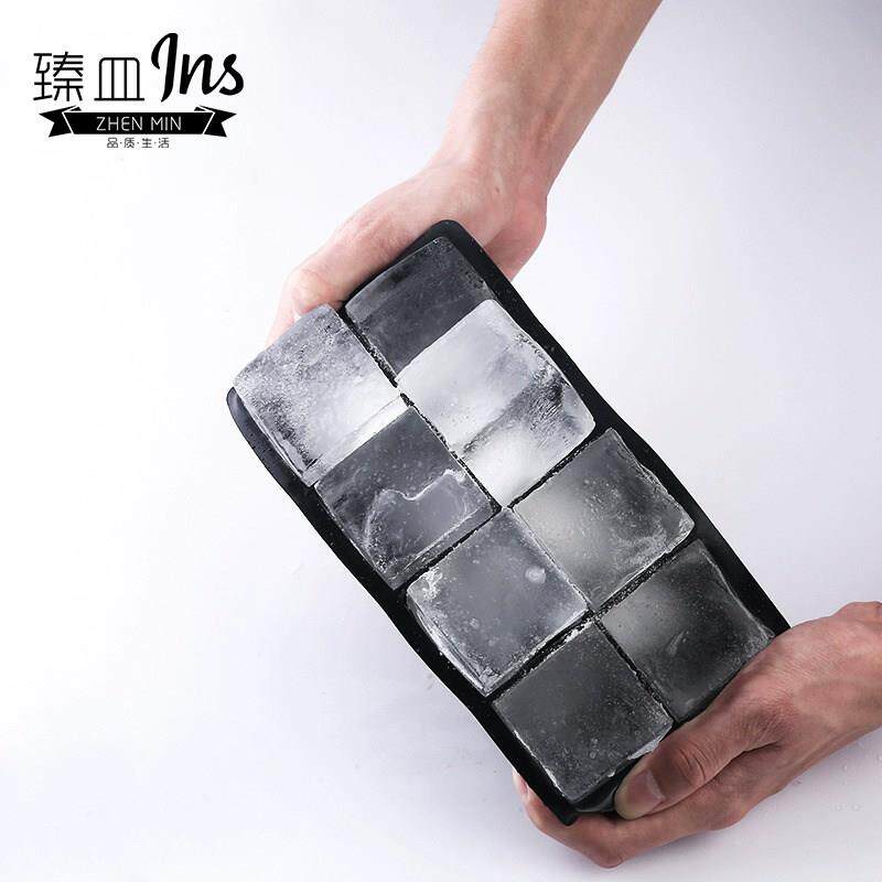 制冰块模具带盖硅胶冰格洋酒方形制冰球模型冰盒酒吧威士忌冰粒格