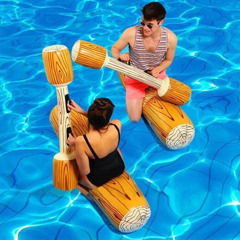 4 Pcs Inflatable Pool Floats, Pool Rafts Row Toys For 2 Play