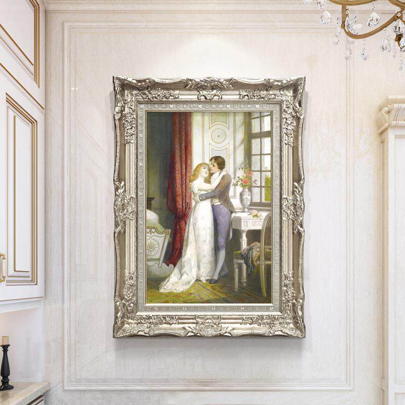 简欧入户玄关装饰画法式宫廷人物玄幻油画走廊挂画过道壁画