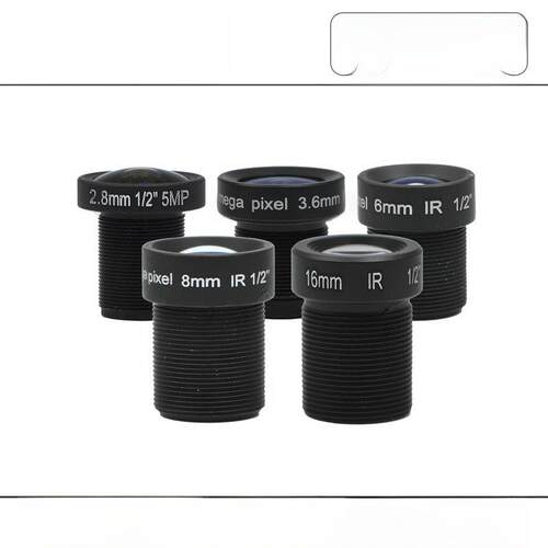 500万高清M12接口1/ 2英寸工业视觉相机Fa镜头2.8 3.6 6 8 16 25mm可选850/940Nm窄广角远摄远景