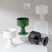 ins罗马柱陶瓷烛台法式 饰品小众香薰蜡烛杯氛围感 复古摆件装