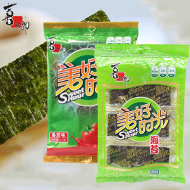 喜之郎美好时光海苔4.5g番茄味即食原味儿童零食紫菜包饭海苔脆片