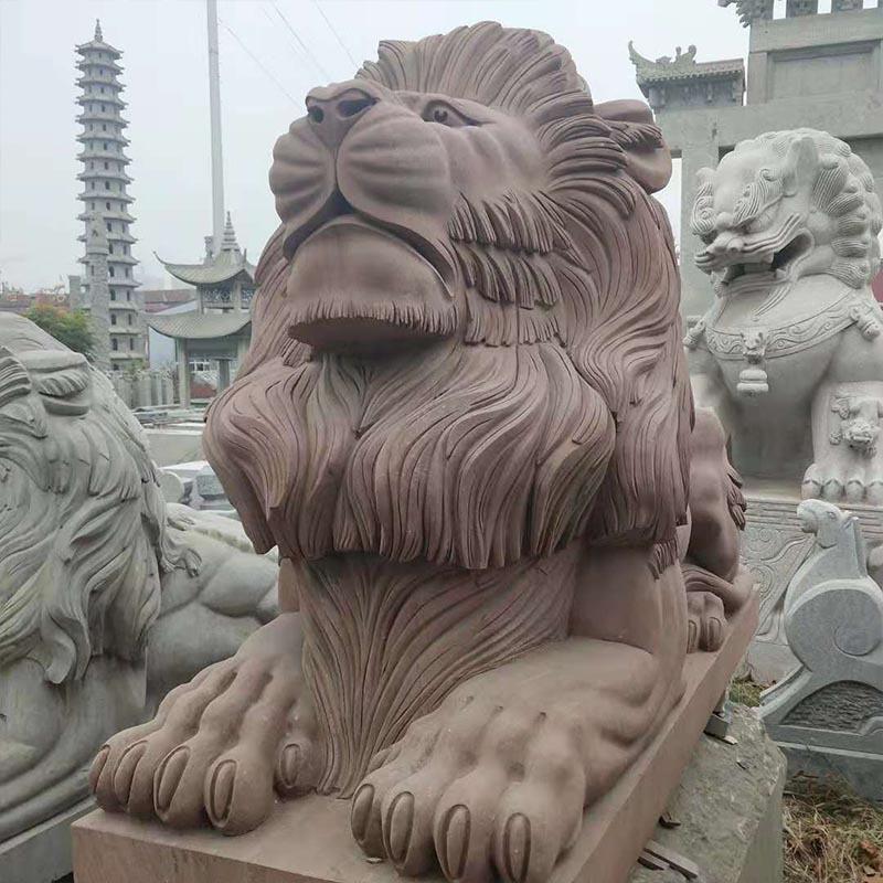 厂家现货直销青石石雕石狮子 门口摆件花岗岩石狮子 规格自选