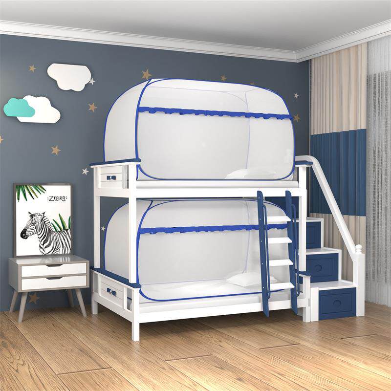 免安装蒙古包三开门蚊帐宿舍学生单人1.0m支架杆子子母床上下床铺