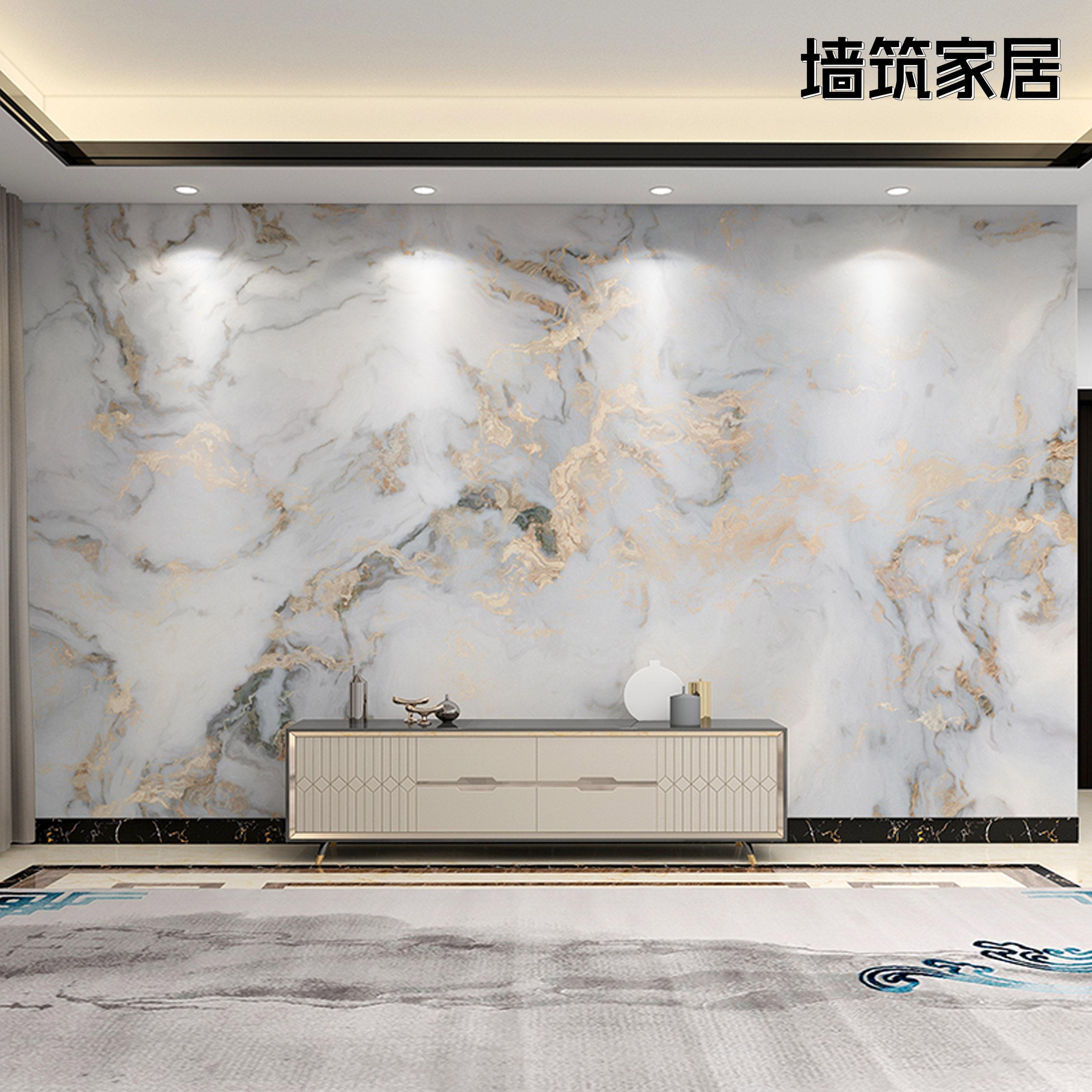 新中式碳岩板电视背景墙2026新款客厅护墙板办公室豪华集成墙板