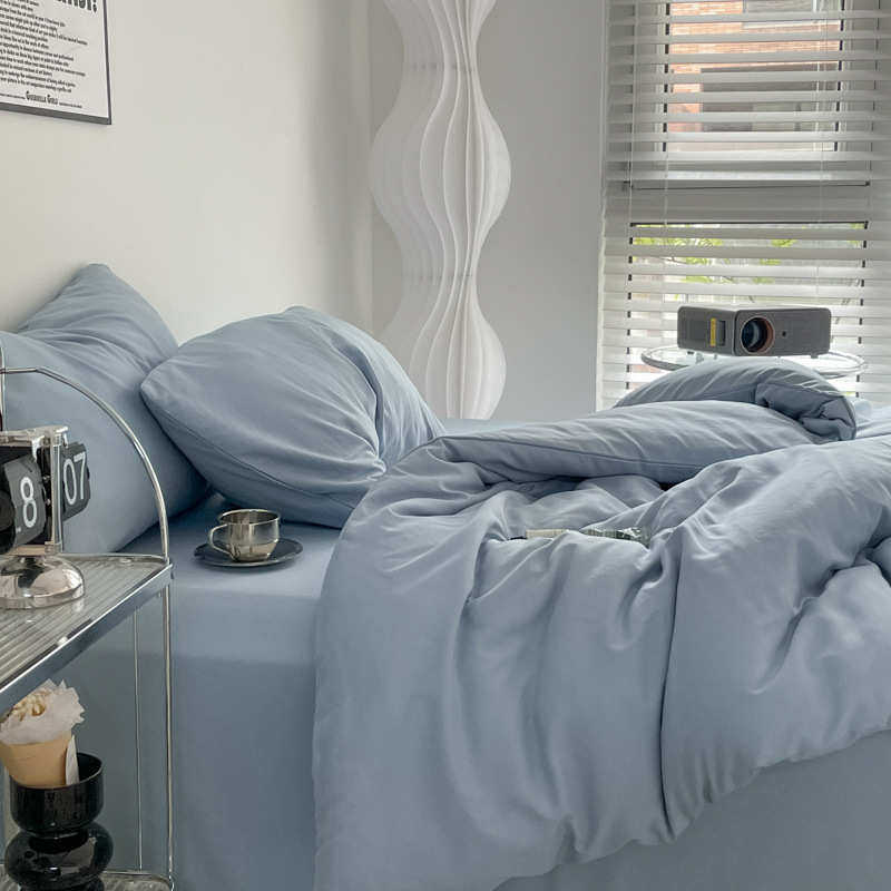 ins风纯色全棉四件套4大学宿舍被套床单人三件套床上用品批发,床上用品,床品套件/四件套/多件套,淘宝优惠券,粉丝福利购,淘宝优惠卷