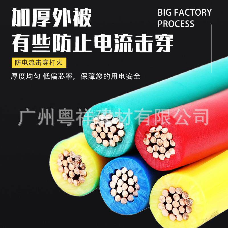 广州胜宇电缆国标BVR1.5/2.5/4平方电线阻燃纯铜家用多股软线铜缆