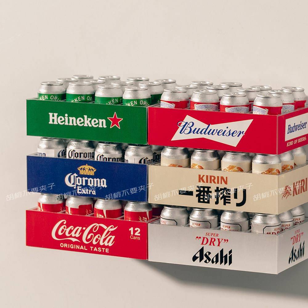 创意啤酒饮料托盘冰箱贴磁贴2026新款仿真微缩食玩洞洞板磁吸装饰