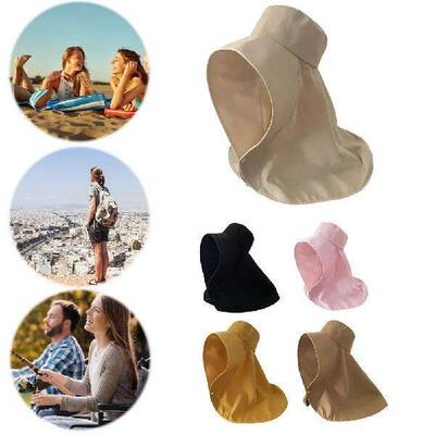 Wide Brim Shawl Hat with Neck Flap Sun Visor Cap Summer