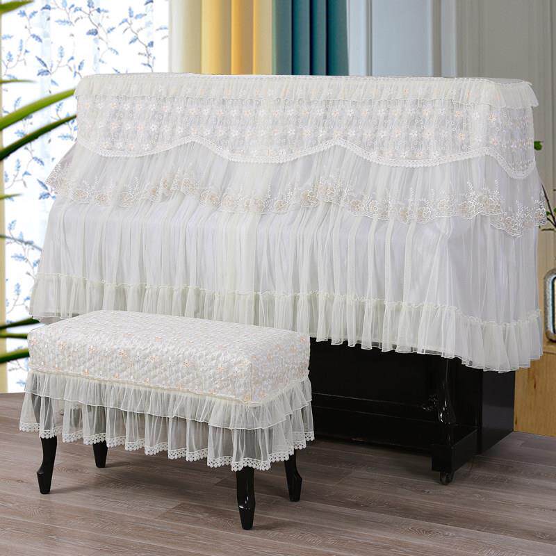 清新田园钢琴半罩防尘保护套立式通用钢琴罩半披盖布琴布高档韩式