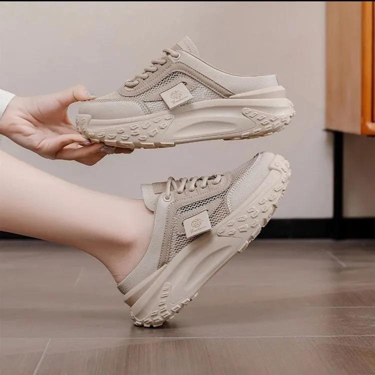 包孕/头拖鞋女夏季外穿尚时2025拖新款配裙子厚底增高小白凉妇半