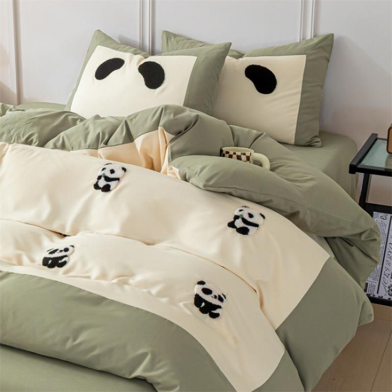 件UYR网红爆款卡床上四套全纯棉被通套毛巾绣床棉单宿舍件套床笠