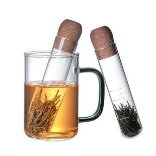 Glass Tea Infuser Cork Glass Bottle Transparent Tea