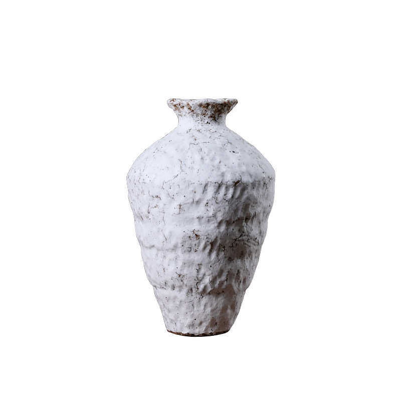 新中式陶瓷花瓶摆件复古白色侘寂风干花禅意陶罐民宿酒店粗陶装饰,家居饰品,花瓶,淘宝优惠券,粉丝福利购,淘宝优惠卷