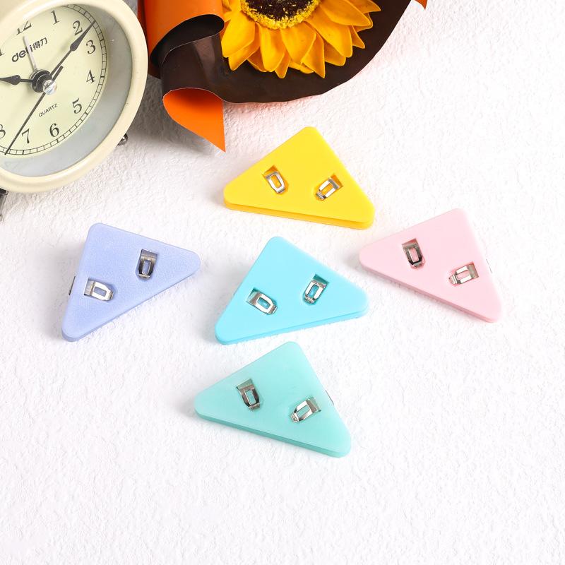 文件夹多色三角边角学生长尾夹