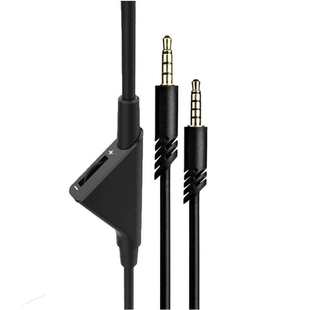 游戏耳机线 适用于Astro A10 A40带按键静音A40替换音频线 2米