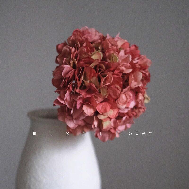 复古绣花轻真花假花客厅装饰摆设奢高端插仿花艺家居装Y25037饰球