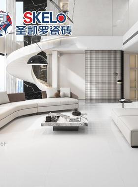 凯罗素色止滑素色奶风亮光微水泥9001800客厅瓷砖地圣砖x防滑地板