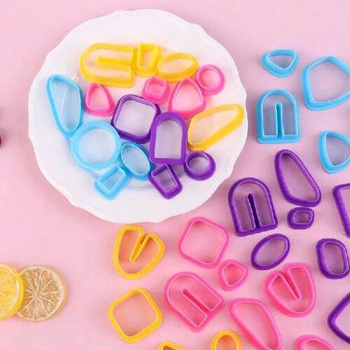 18PCS/set Different Shapes Polymer Clay Cutters Earring