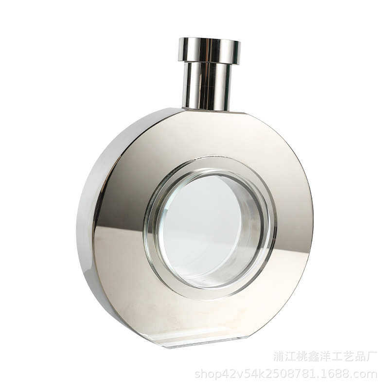 器酒壶样板房客厅工艺品售楼部销售奢水晶花面会玄关中心桌所轻