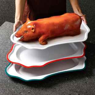 祥源美密胺餐具装烤乳猪专用盘商用仿瓷盘子上席托盘餐盘菜盘摆盘