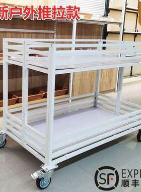 服地装可促销台地推CCN摊小推车折叠超市花摆车摊货架车户外移垒